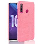 Shockproof Crocodile Texture PC + PU Case for Huawei Honor 10i / 20i (Pink)