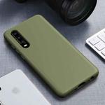 Starry Series Shockproof  Straw Material + TPU Protective Case for Huawei P30(Dark Green)