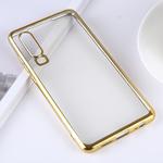 Ultra-thin Electroplating Soft TPU Protective Back Cover Case for Huawei P30 (Gold)