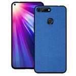Shockproof Cloth Texture PC+ TPU Protective Case for Huawei Honor View 20 (Dark Blue)