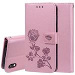 Rose Embossed Horizontal Flip PU Leather Case for Huawei Honor 8S / Y5 (2019), with Holder & Card Slots & Wallet (Rose Gold)