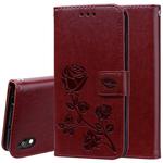 Rose Embossed Horizontal Flip PU Leather Case for Huawei Honor 8S / Y5 (2019), with Holder & Card Slots & Wallet (Brown)