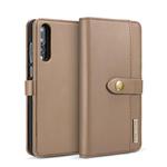DG.MING Lambskin Detachable Horizontal Flip Magnetic Case for Huawei P20 Pro, with Holder & Card Slots & Wallet (Brown)