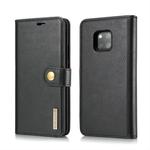 DG.MING Crazy Horse Texture Flip Detachable Magnetic Leather Case for Huawei Mate 20 Pro, with Holder & Card Slots & Wallet (Black)