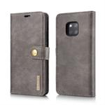 DG.MING Crazy Horse Texture Flip Detachable Magnetic Leather Case for Huawei Mate 20 Pro, with Holder & Card Slots & Wallet (Grey)
