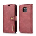 DG.MING Crazy Horse Texture Flip Detachable Magnetic Leather Case for Huawei Mate 20 Pro, with Holder & Card Slots & Wallet (Red)
