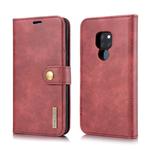 DG.MING Crazy Horse Texture Flip Detachable Magnetic Leather Case for Huawei Mate 20, with Holder & Card Slots & Wallet (Red)