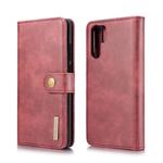 DG.MING Crazy Horse Texture Flip Detachable Magnetic Leather Case for Huawei P30 Pro, with Holder & Card Slots & Wallet (Red)