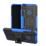 Tire Texture TPU+PC Shockproof Case for Huawei Honor Play 8C, with Holder (Blue)