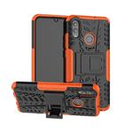 Tire Texture TPU+PC Shockproof Case for Huawei Honor 10 Lite / P Smart (2019), with Holder(Orange)