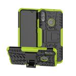 Tire Texture TPU+PC Shockproof Case for Huawei Honor 10 Lite / P Smart (2019), with Holder(Green)