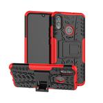 Tire Texture TPU+PC Shockproof Case for Huawei Honor 10 Lite / P Smart (2019), with Holder(Red)