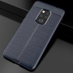 Litchi Texture TPU Shockproof Case for Huawei Mate 20 (Navy Blue)