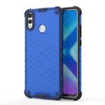 Shockproof Honeycomb PC + TPU Case for Huawei Honor 8X(Blue)