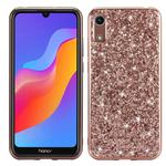 Glitter Powder Shockproof TPU Case for Huawei Honor Play 8A (Rose Gold)