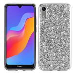 Glitter Powder Shockproof TPU Case for Huawei Honor Play 8A (Silver)