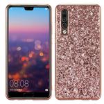 Glitter Powder Shockproof TPU Case for Huawei P30 (Rose Gold)