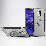 Magnetic 360 Degree Rotation Ring Holder Armor Protective Case for Huawei Mate 20 Lite (Silver)