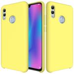 Solid Color Liquid Silicone Dropproof Protective Case for Huawei Honor 10 Lite (Yellow)