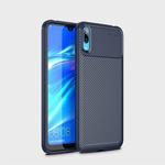Carbon Fiber Texture Shockproof TPU Case for Huawei Enjoy 9 (Blue)