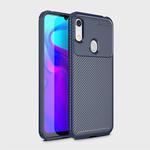 Carbon Fiber Texture Shockproof TPU Case for Huawei Honor 8A (Blue)