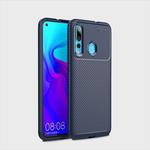 Carbon Fiber Texture Shockproof TPU Case for Huawei Nova 4 (Blue)