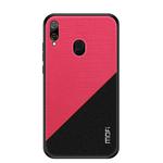 MOFI Shockproof TPU + PC + Cloth Pasted Case for Huawei Y9 (2019) / Enjoy9 Plus(Rose Red)