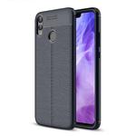 Litchi Texture TPU Shockproof Case for Huawei Honor 8X (Navy Blue)