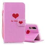 Heart Pattern Horizontal Flip Leather Case for Huawei P20, with Holder & Card Slots & Wallet