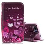 Letter and Heart Pattern Horizontal Flip Leather Case for Huawei Honor 10, with Holder & Card Slots & Wallet