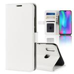 R64 Texture Single Fold Horizontal Flip Leather Case for Huawei Honor 10 Lite, with Holder & Card Slots & Wallet (White)