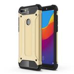 For Huawei Honor Play 7C Full-body Rugged TPU + PC Combination Back Cover Case (Gold)