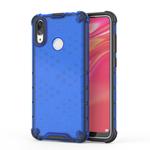 Honeycomb Shockproof PC + TPU Case for Huawei Y7(2019) (Blue)