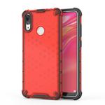 Honeycomb Shockproof PC + TPU Case for Huawei Y7(2019) (Red)