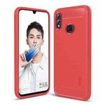 MOFI Brushed Texture Carbon Fiber TPU Case for Huawei Honor 10 Lite (Red)
