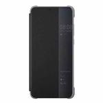 PC + PU Horizontal Flip Case for Huawei P20 Pro, with Smart View Window and Sleep Wake-up Function(Black)