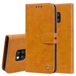 Business Style Oil Wax Texture Horizontal Flip Leather Case for Huawei Mate 20 Pro, with Holder & Card Slots & Wallet (Brown)