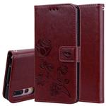 Rose Embossed Horizontal Flip PU Leather Case for Huawei P20 Pro, with Holder & Card Slots & Wallet (Brown)