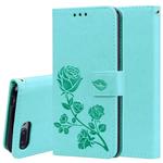 Rose Embossed Horizontal Flip PU Leather Case for Huawei Honor 10 Lite, with Holder & Card Slots & Wallet (Green)
