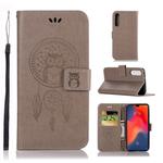 Wind Chime Owl Embossing Pattern Horizontal Flip Leather Case for Huawei P30, with Holder & Card Slots & Wallet (Grey)