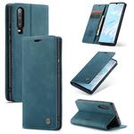 CaseMe-013 Multifunctional Retro Frosted Horizontal Flip Leather Case for Huawei P30, with Card Slot & Holder & Wallet (Blue)