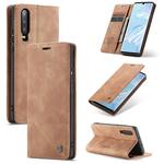 CaseMe-013 Multifunctional Retro Frosted Horizontal Flip Leather Case for Huawei P30, with Card Slot & Holder & Wallet (Brown)