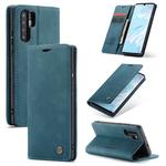 CaseMe-013 Multifunctional Retro Frosted Horizontal Flip Leather Case for Huawei P30 Pro, with Card Slot & Holder & Wallet (Blue)