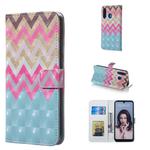 Color Wave 3D Pattern Horizontal Flip Leather Case for Huawei P30 Lite, with Holder & Card Slots & Photo Frame & Wallet