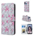 Rose Pattern 3D Horizontal Flip Leather Case for Huawei P30 Lite, with Holder & Card Slots & Photo Frame & Wallet