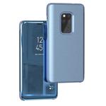 Mirror Clear View Horizontal Flip PU Smart Leather Case for Huawei Mate 20, with Holder (Blue)