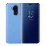 Mirror Clear View Horizontal Flip PU Smart Leather Case for Huawei Mate 20 Lite, with Holder (Blue)