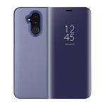 Mirror Clear View Horizontal Flip PU Smart Leather Case for Huawei Mate 20 Lite, with Holder (Purple)