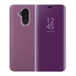 Mirror Clear View Horizontal Flip PU Smart Leather Case for Huawei Mate 20 Lite, with Holder (Violet)