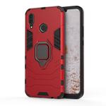 PC + TPU Shockproof Protective Case for Huawei Nova 3, with Magnetic Ring Holder (Red)